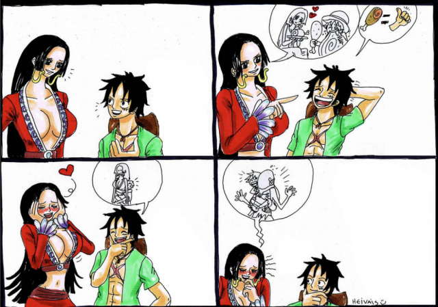 boa hancock+monkey d. luffy