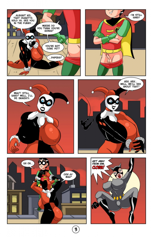 catwoman,harley quinn,harley quinn (classic),robin (dc)