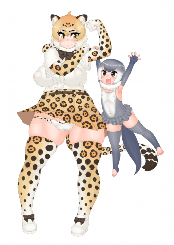 jaguar (kemono friends),small-clawed otter (kemono friends)