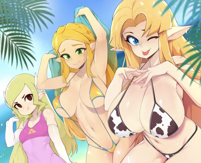 princess zelda,toon zelda,zelda (a link between worlds),zelda (breath of the wild)