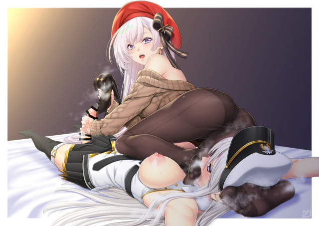 belfast (azur lane),belfast (shopping with the head maid) (azur lane),enterprise (azur lane)