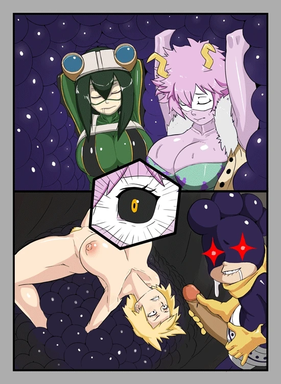 mina ashido,minoru mineta,mitsuki bakugou,tsuyu asui