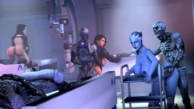 asari,ashley williams,husk (mass effect),liara t'soni,miranda lawson