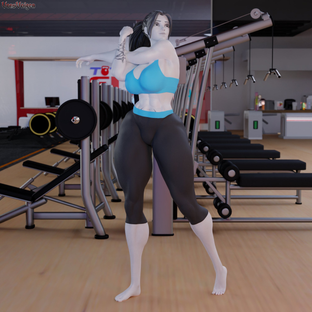 amelie lacroix,widowmaker,wii fit trainer,wii fit trainer (cosplay),wii fit trainer (female)