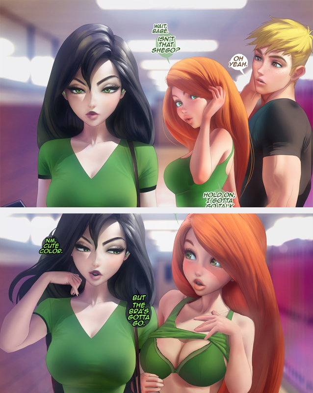 kimberly ann possible,ron stoppable,shego