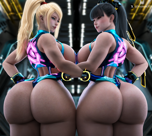 eve (stellar blade),samus aran,zero suit samus