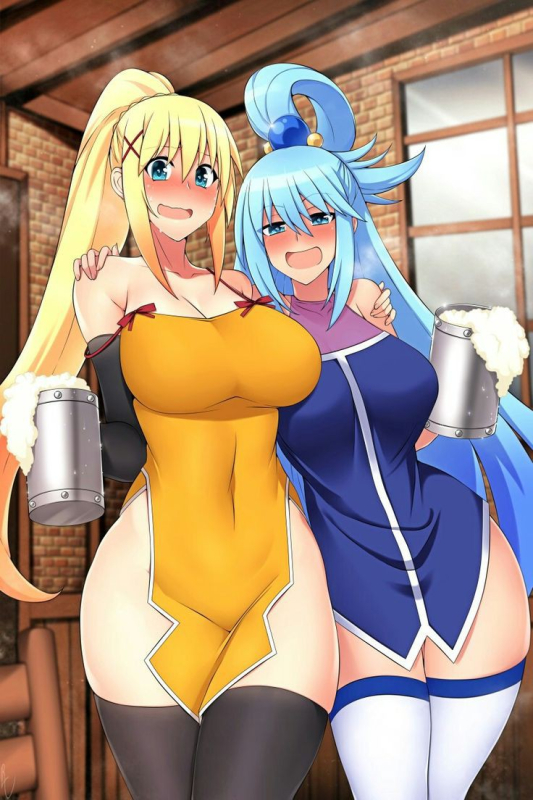 aqua (konosuba),darkness (konosuba)