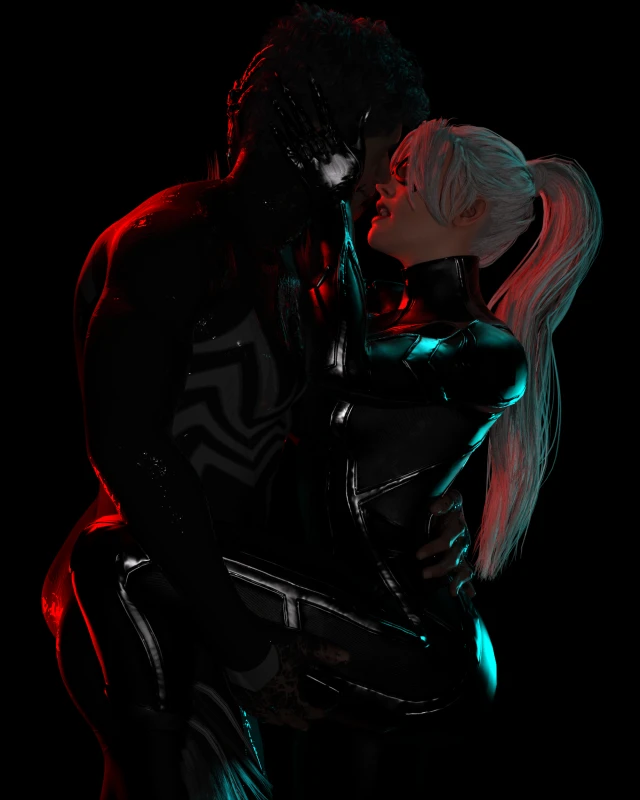 black cat (insomniac),black cat (marvel),felicia hardy,peter parker,spider-man,spider-venom