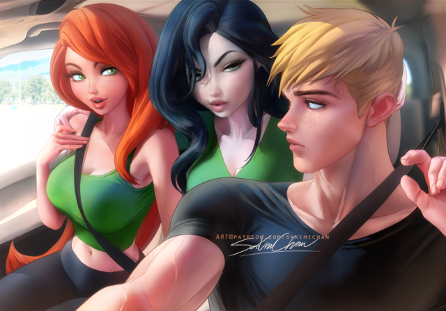 kimberly ann possible,ron stoppable,shego