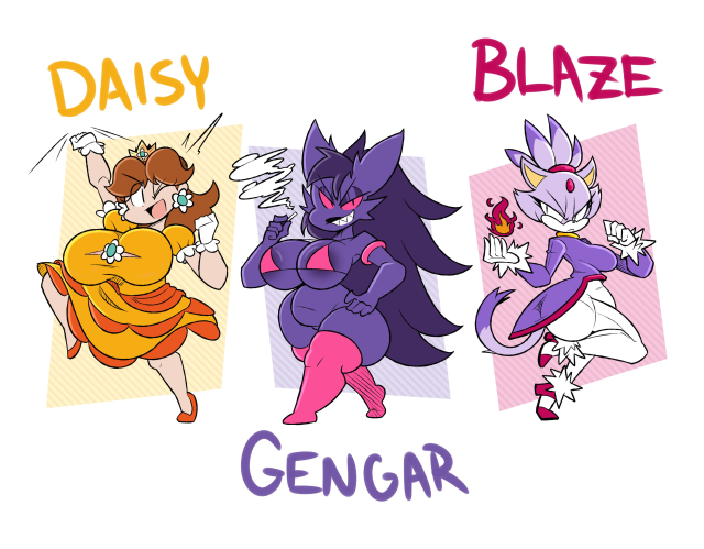 blaze the cat,gengar,pokémon (species),princess daisy