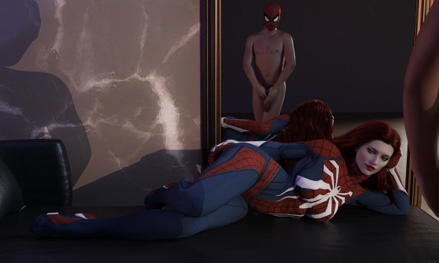 mary jane watson,peter parker,spider-man