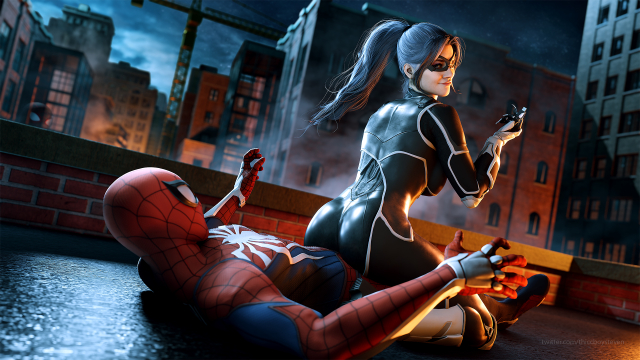 black cat (insomniac),black cat (marvel),felicia hardy,peter parker,spider-man,spider-man (insomniac)