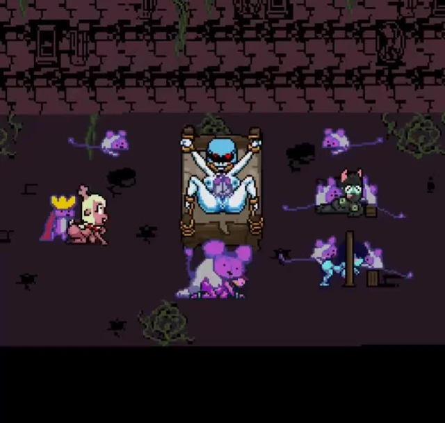 kris (deltarune),kris female (deltarune),maus (deltarune),noelle holiday,queen (deltarune),ralsei,susie (deltarune)