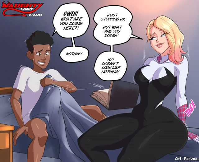 gwen stacy,gwen stacy (spider-verse),miles morales,spider-gwen,spider-man
