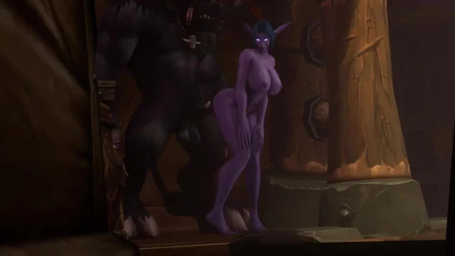 night elf,tauren,tauren male