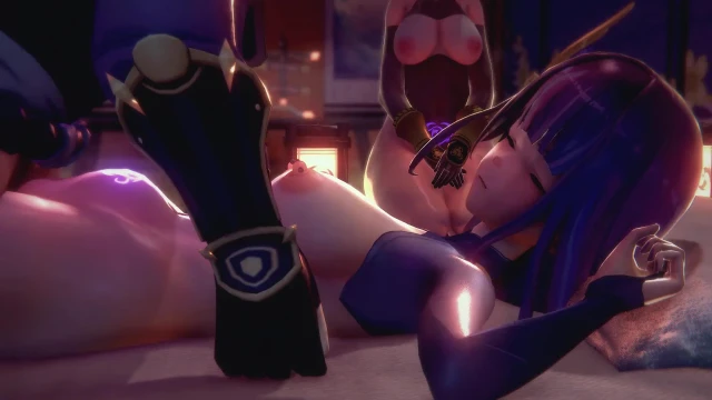 kairagi (genshin impact),kujou sara,raiden shogun