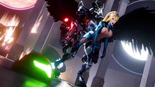 raven beak,samus aran,zero suit samus