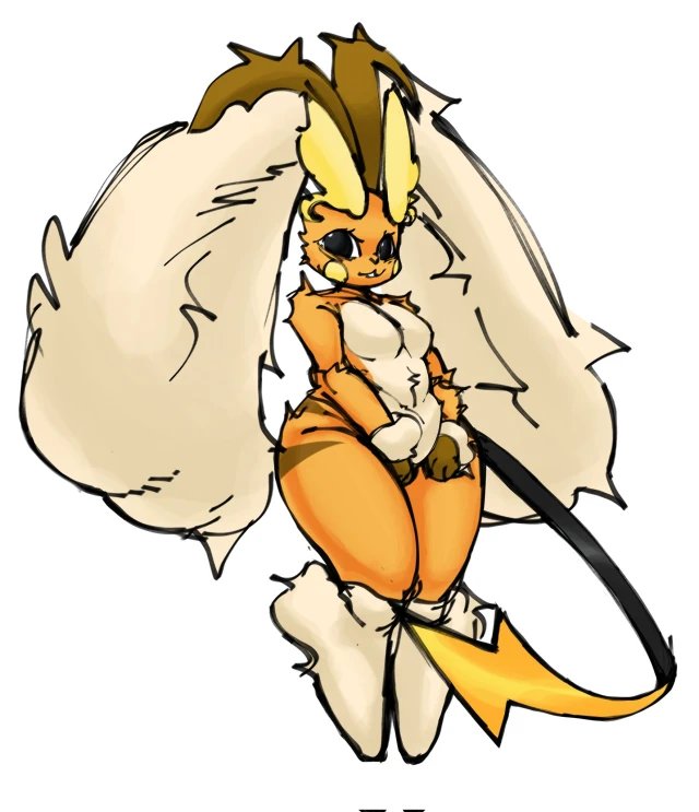 lopunny,pokemon (species),pokemon fusion,raichu,raichu-lopunny,raipunny