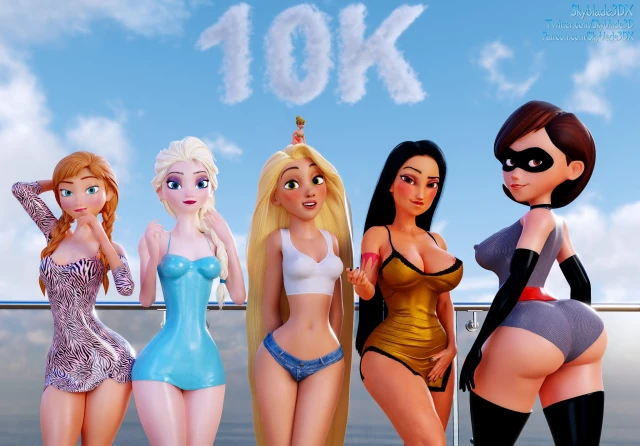 anna (frozen),elastigirl,elsa (frozen),helen parr,pocahontas (character),rapunzel
