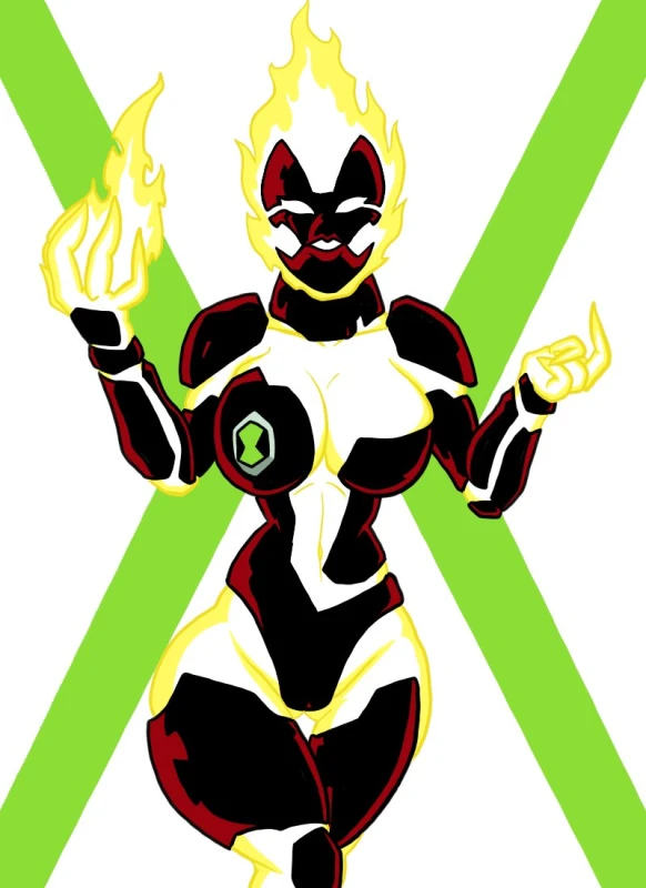 brenda tennyson,heatblast,pyronite