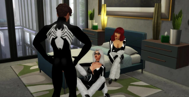 black cat (marvel),felicia hardy,mary jane watson,peter parker,spider-man