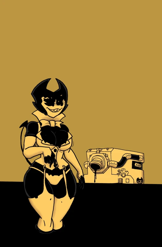 bendy,bendy fem,bendy the dancing demon,darling (cally3d),ink demon