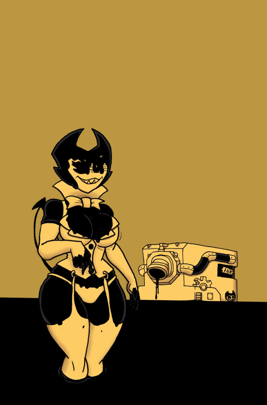 bendy,bendy fem,bendy the dancing demon,darling (cally3d),ink demon