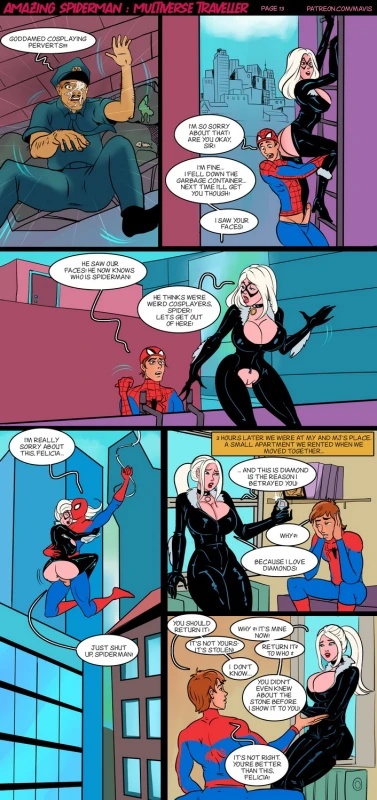 black cat (marvel),felicia hardy,peter parker,spider-man