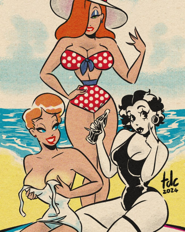 betty boop,jessica rabbit,red hot riding hood