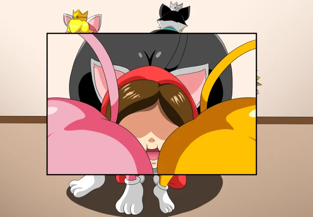 cat daisy,cat peach,cat rosalina,princess daisy,princess peach,princess rosalina