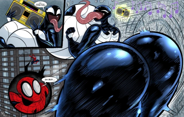 peter parker,she-venom,she-venom (ameizing lewds),spider-man,venom,venom (marvel)