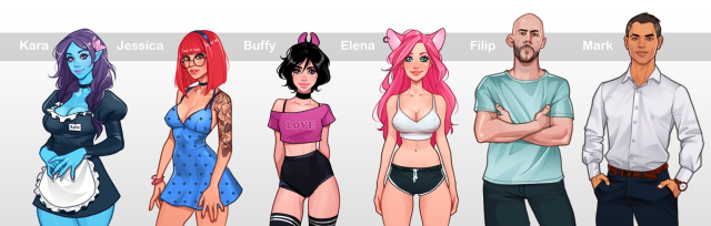 buffy (minko),elena (minko),jessica (minko),kara (minko),original character,original characters
