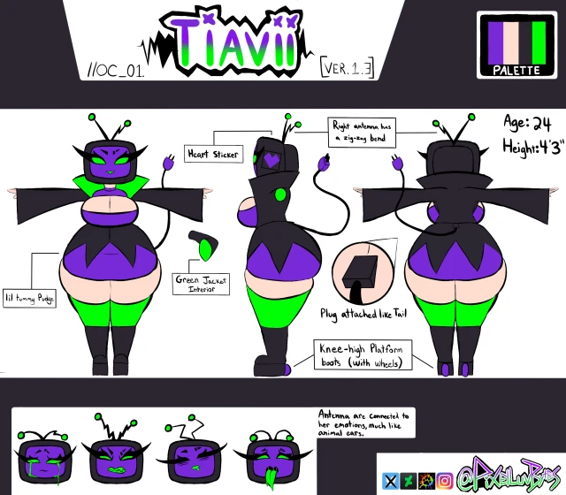 oc,original character,tiavii (pixelluvbytez),tv woman