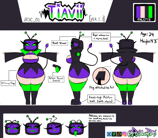 oc,original character,tiavii (pixelluvbytez),tv woman
