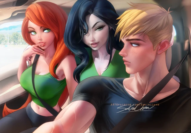 kimberly ann possible,ron stoppable,shego