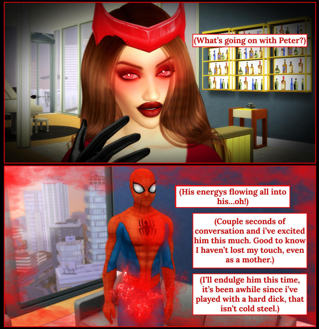 peter parker,scarlet witch,spider-man,wanda maximoff