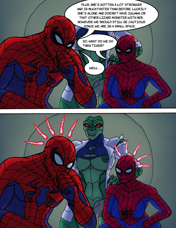 martha connors,mary jane watson,spider-man,the lizard (marvel)