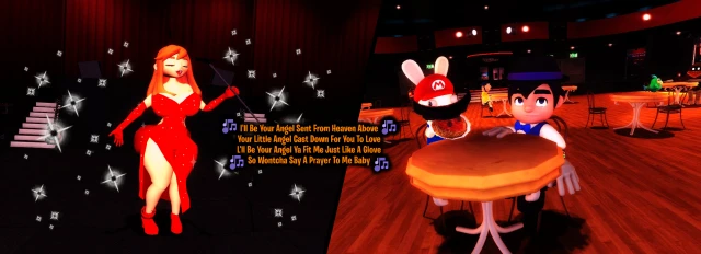 bob (smg4),fishy boopkins (smg4),jeffy,jessica rabbit (cosplay),meggy spletzer,rabbid,rabbid mario