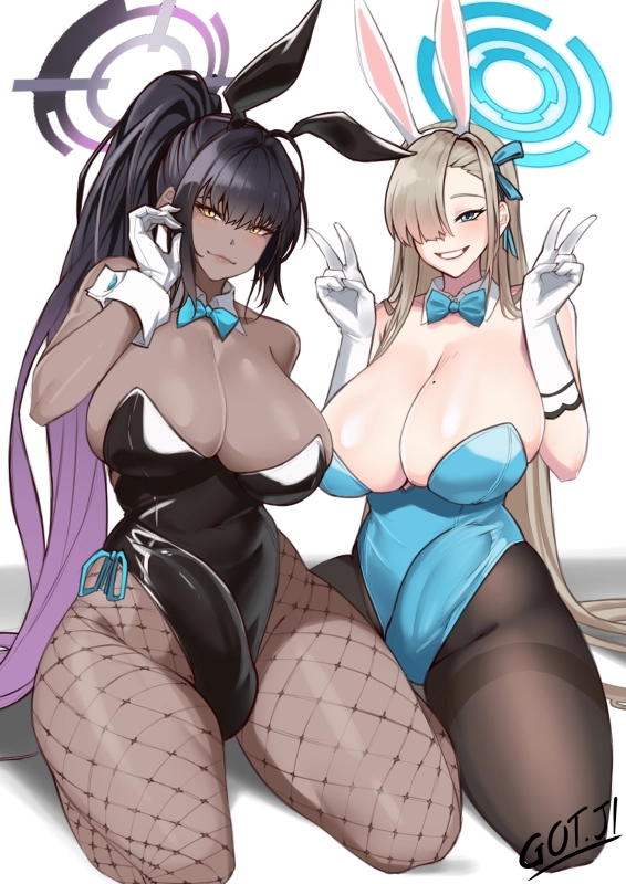 asuna (blue archive),asuna (bunny) (blue archive),karin (blue archive),karin (bunny) (blue archive)