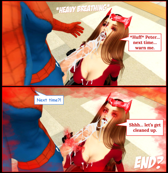 peter parker,scarlet witch,spider-man,wanda maximoff