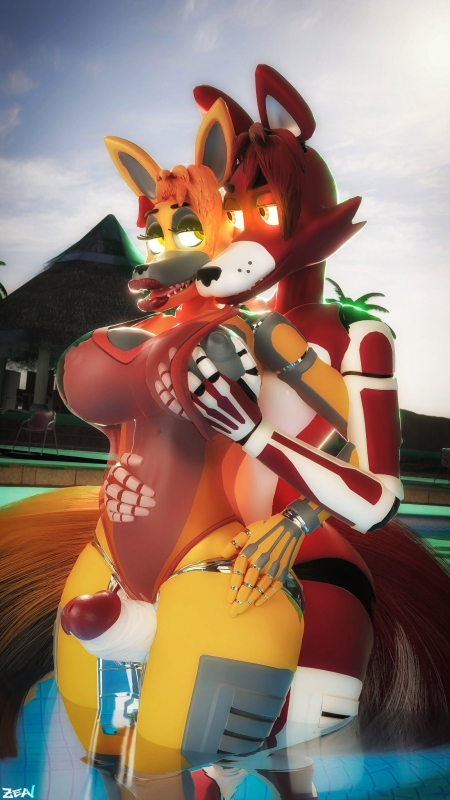 fluff (trippyg16),foxy (fnaf)