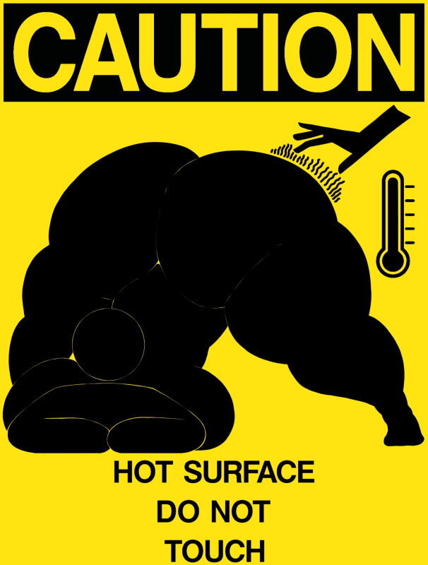 warning sign person