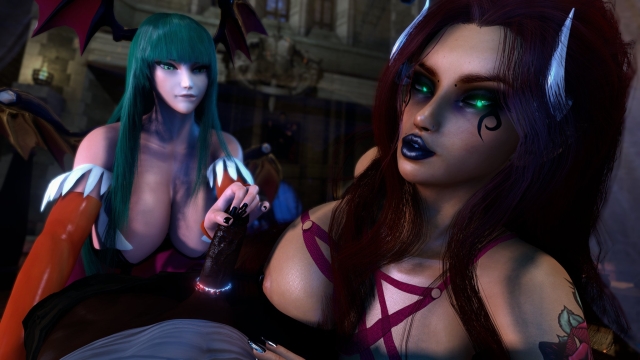 morrigan aensland,original character,rose (bloodrose3d)
