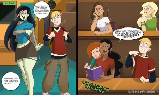 bonnie rockwaller,kimberly ann possible,miss go,monique (kim possible),ron stoppable,shego,tara (kim possible)