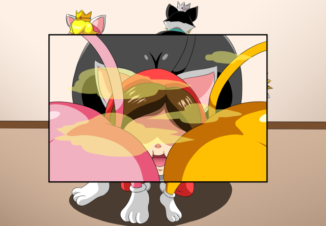cat daisy,cat peach,cat rosalina,princess daisy,princess peach,princess rosalina