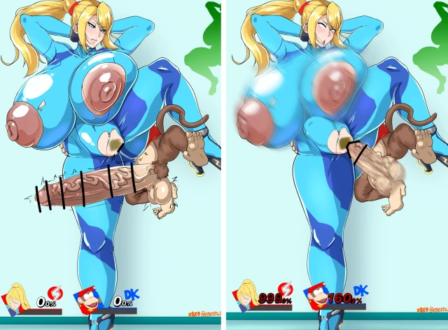 diddy kong,samus aran,zero suit samus