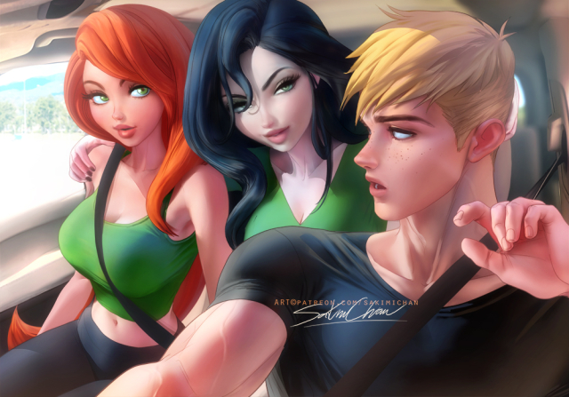 kimberly ann possible,ron stoppable,shego
