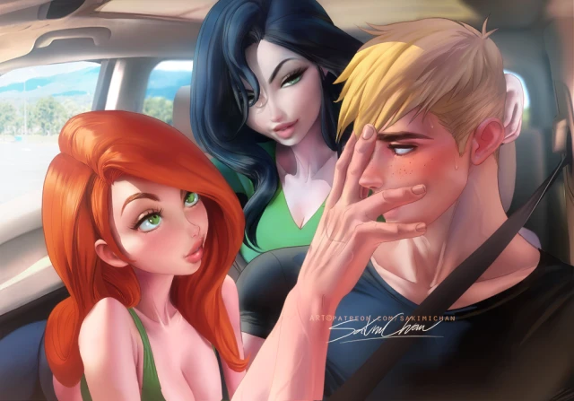 kimberly ann possible,ron stoppable,shego
