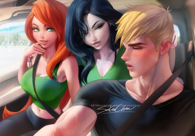 kimberly ann possible,ron stoppable,shego