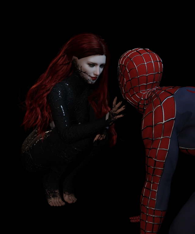 mary jane watson,peter parker,she-venom,spider-man